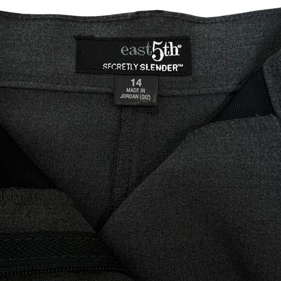 East 5th Trousers Secretly Slender Womens 14 Charcoal Gray Classic Professional - Picture 3 of 9